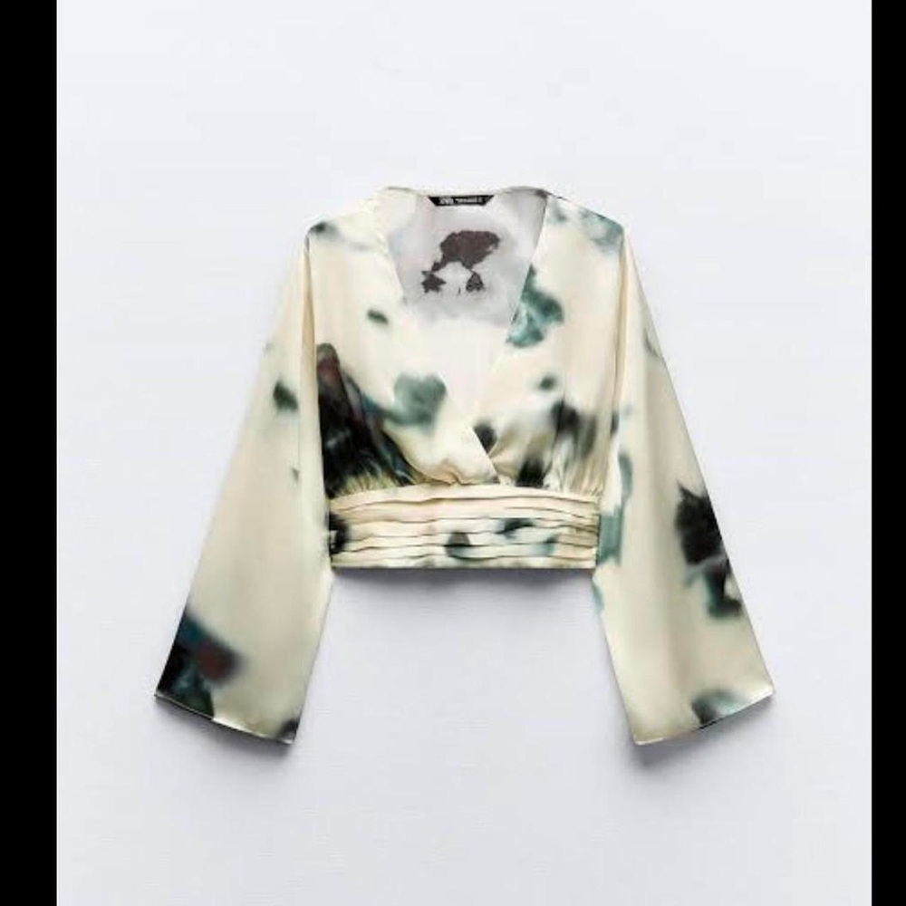 ZARA Tie-Dye Print Crop Top